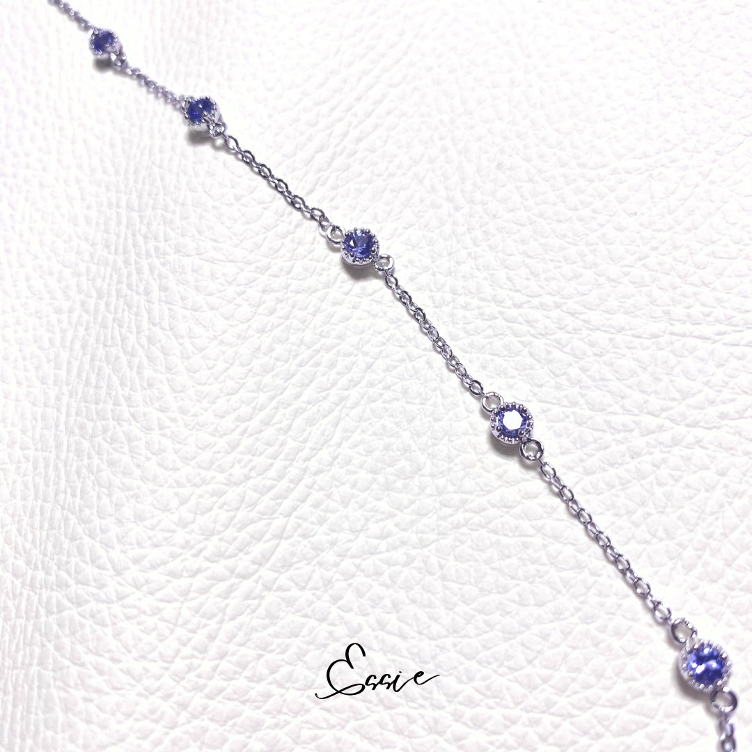 銀925 坦桑石手鍊 11