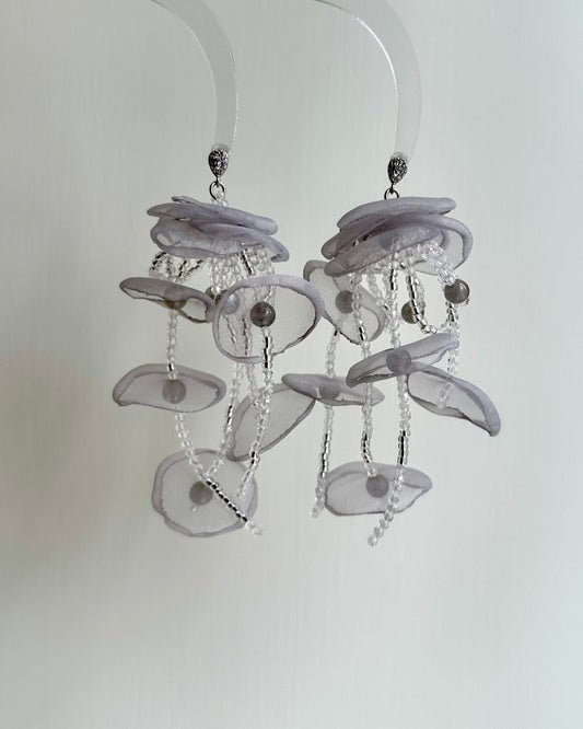 拉長石 水母耳環